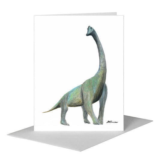 Brontosaurus, Greeting Card (#8138A) A2 Card Front, www.printedcanvas.com