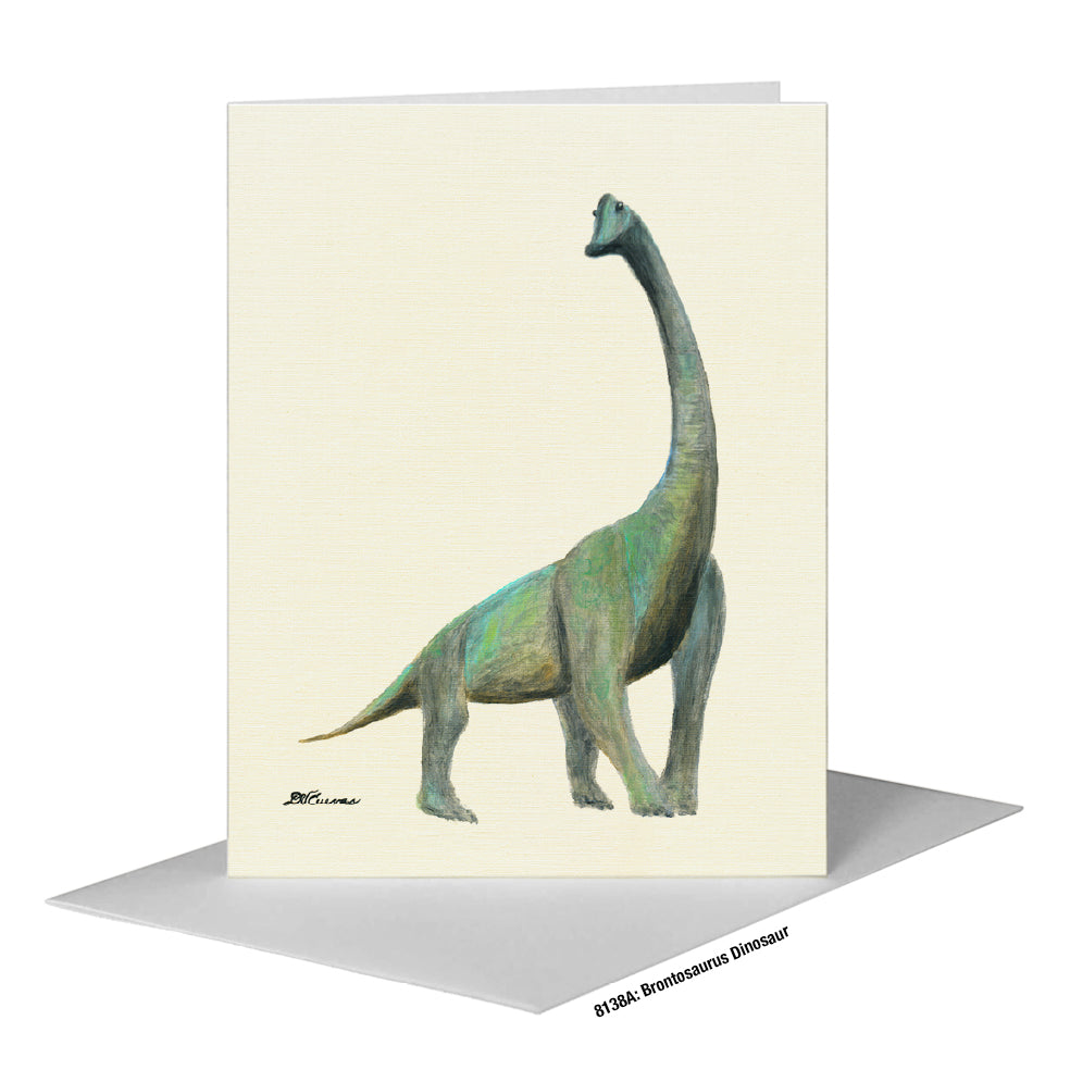 Brontosaurus Dinosaur, Greeting Card (#8138A)