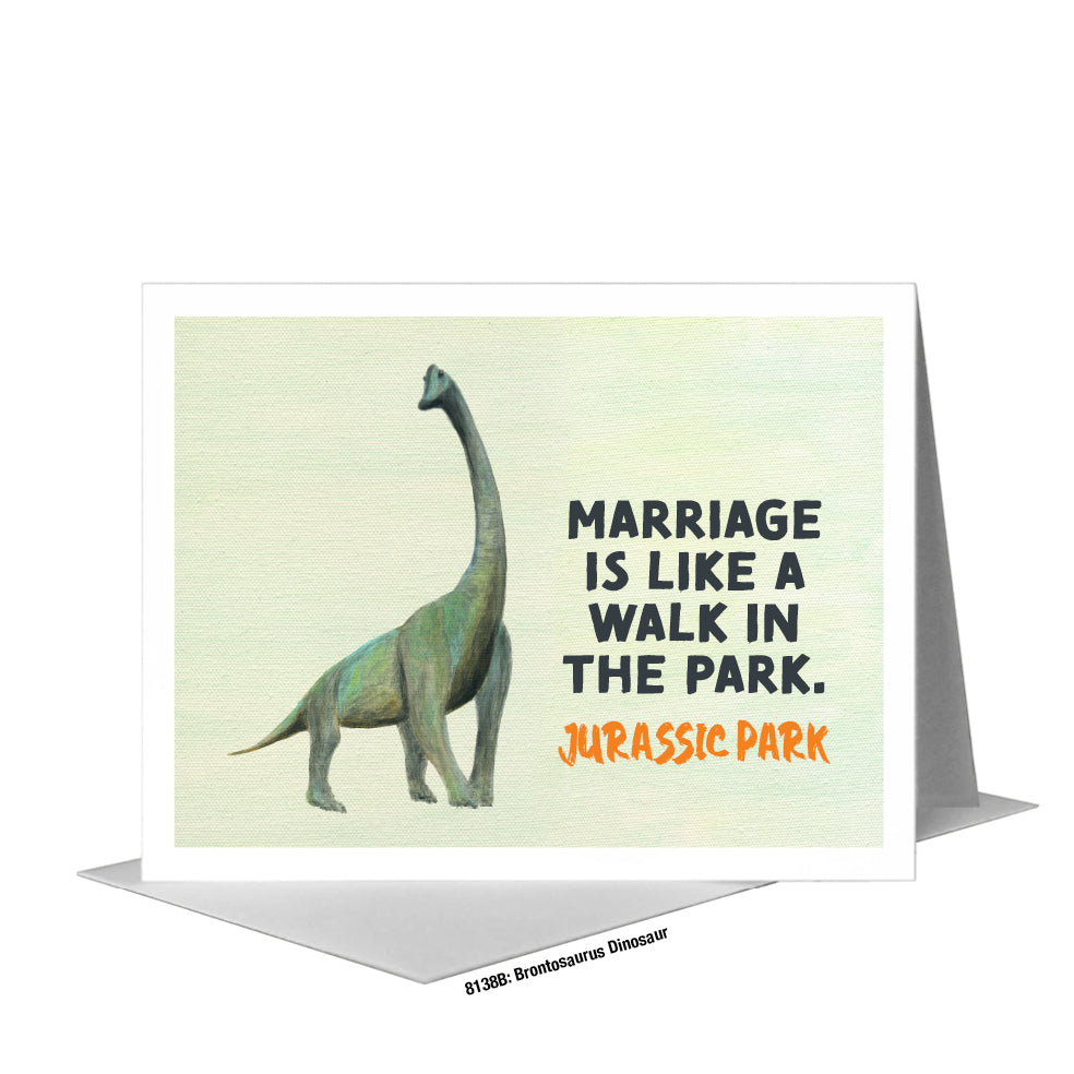 Brontosaurus Dinosaur, Greeting Card (#8138B)