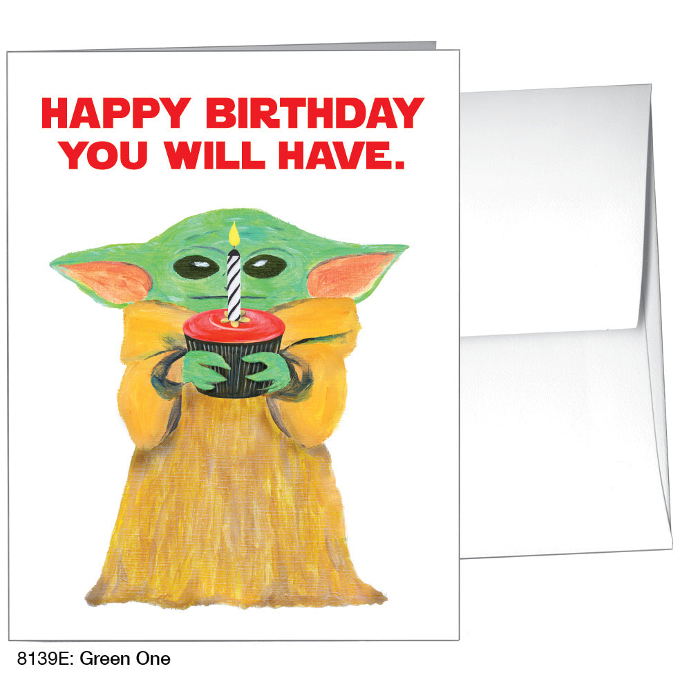 Green One, Greeting Card (#8139E), A2 Card, www.printedcanvas.com