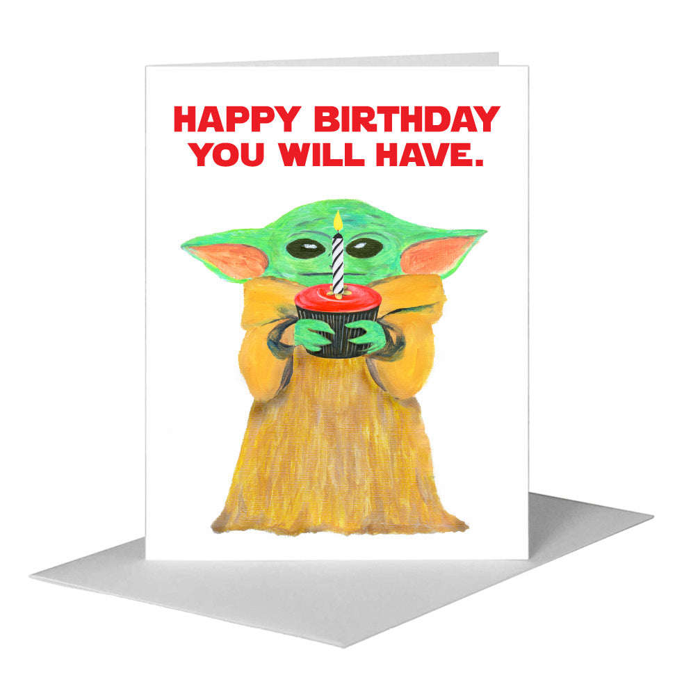 Green One, Greeting Card (#8139E), A2 Card Front, www.printedcanvas.com