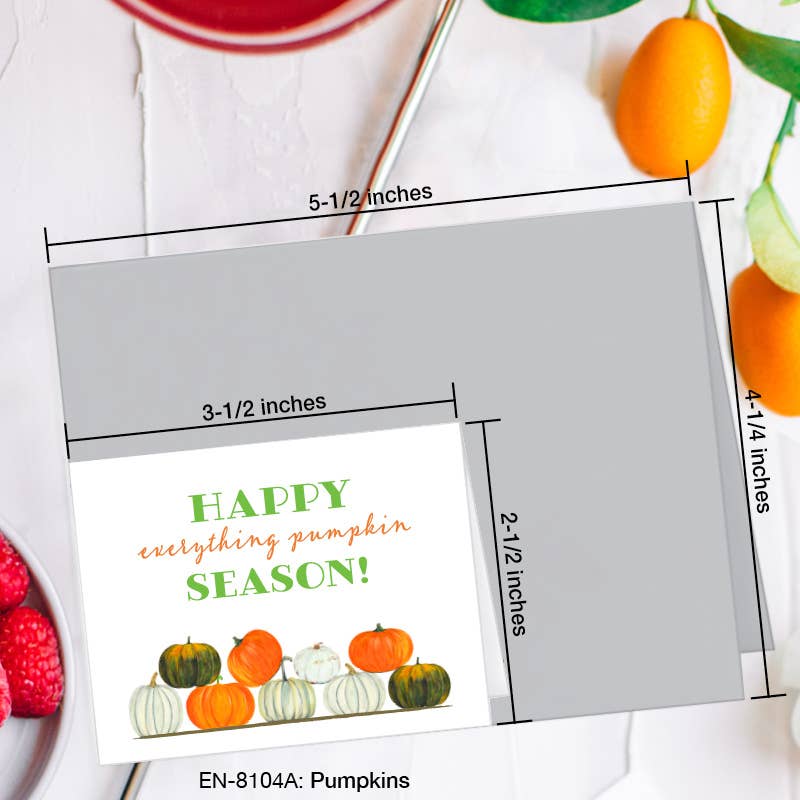 Pumpkins, Greeting Card (8104A), Enclosure, www.printedcanvas.com
