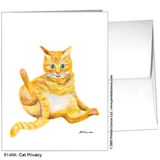 Cat Privacy, Greeting Card (#8149A)
