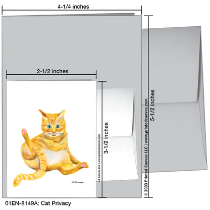 Cat Privacy, Greeting Card (#8149A)