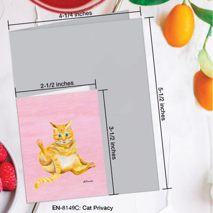 Cat Privacy, Greeting Card (#8149C)