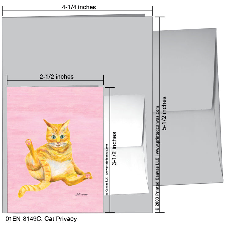 Cat Privacy, Greeting Card (#8149C)