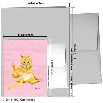 Cat Privacy, Greeting Card (#8149C)