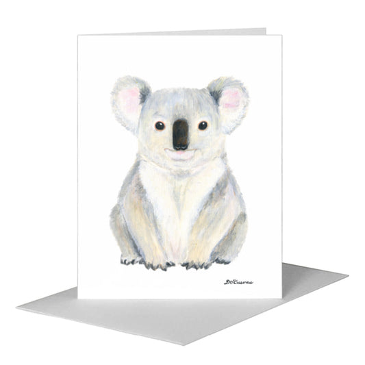 Koala Bear, Greeting Card (#8150A) A2 Card Front, www.printedcanvas.com