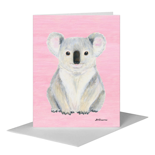 Koala Bear, Greeting Card (#8150B) A2 Card Front, www.printedcanvas.com