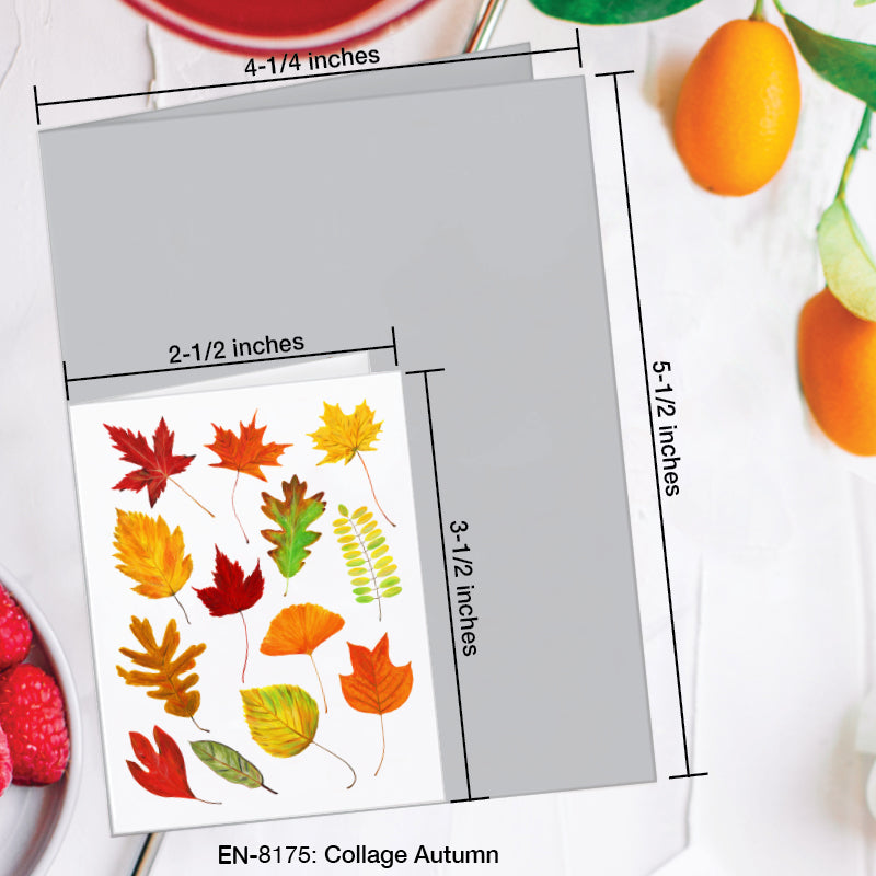 Collage Autumn, Greeting Card (8175A), Enclosure Card, www.printedcanvas.com