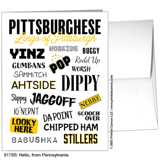 Hello, from Pennsylvania, Greeting Card (#8178B)