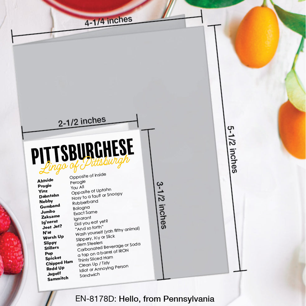 Hello, from Pennsylvania, Greeting Card (#8178D)