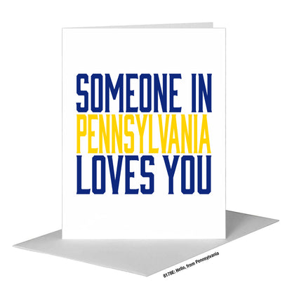 Hello, from Pennsylvania, Greeting Card (#8178E), A2 Card Front, www.printedcanvas.com