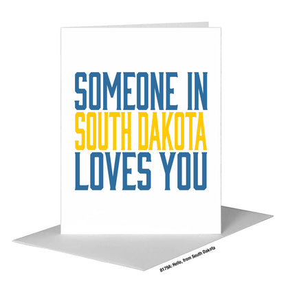 Hello, from South Dakota, Greeting Card (#8179A), A2 Card Front, www.printedcanvas.com