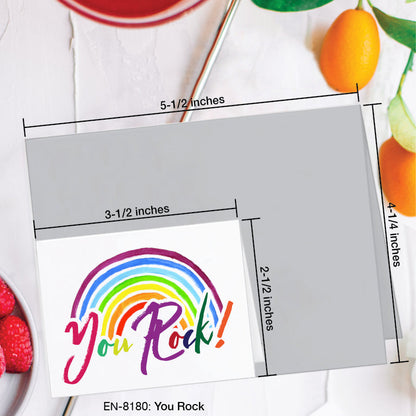 You Rock, Greeting Card (8180B), Enclosure Card, www.printedcanvas.com