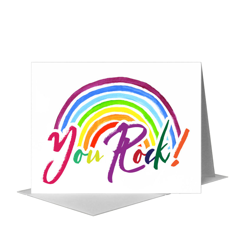 You Rock, Greeting Card (#8180B) A2 Card Front, www.printedcanvas.com