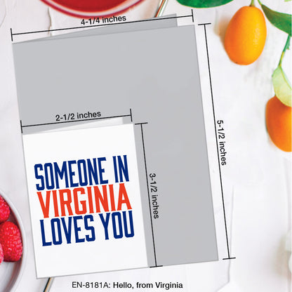 Hello, from Virginia, Greeting Card (#8181A)