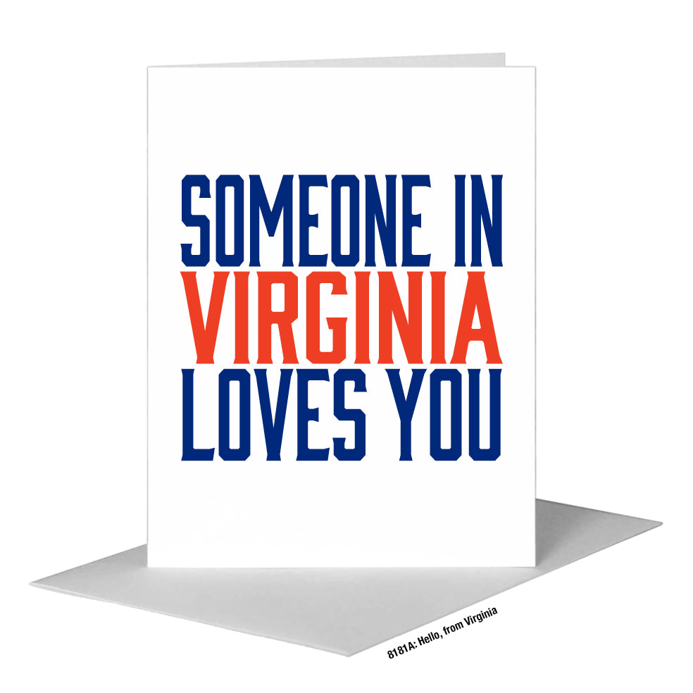 Hello, from Virginia, Greeting Card (#8181A), A2 Card Front, www.printedcanvas.com
