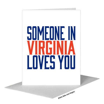 Hello, from Virginia, Greeting Card (#8181A), A2 Card Front, www.printedcanvas.com