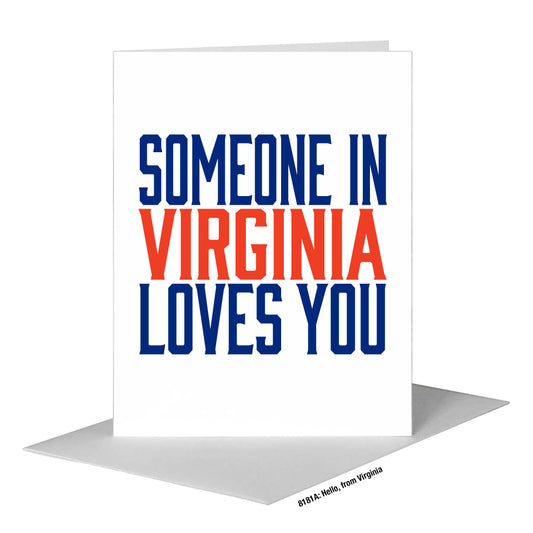 Hello, from Virginia, Greeting Card (#8181A), A2 Card Front, www.printedcanvas.com