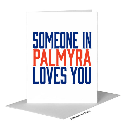 Hello, from Virginia, Greeting Card (#8181B), A2 Card Front, www.printedcanvas.com