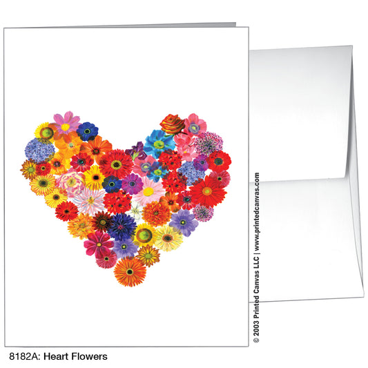 Heart Flowers, Greeting Card (#8182A)