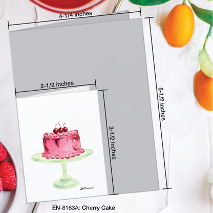 Cherry Cake, Greeting Card (#8183A)