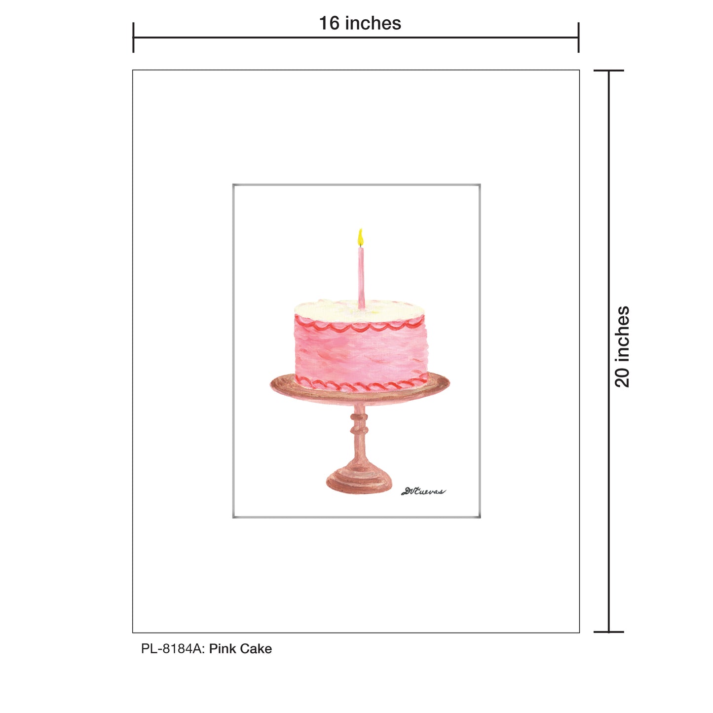 Pink Cake, Print (#8184A)
