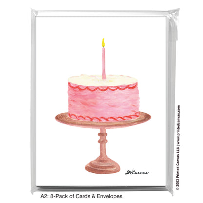Pink Cake, Greeting Card (#8184A)