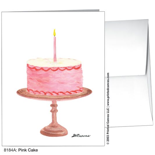 Pink Cake, Greeting Card (#8184A)