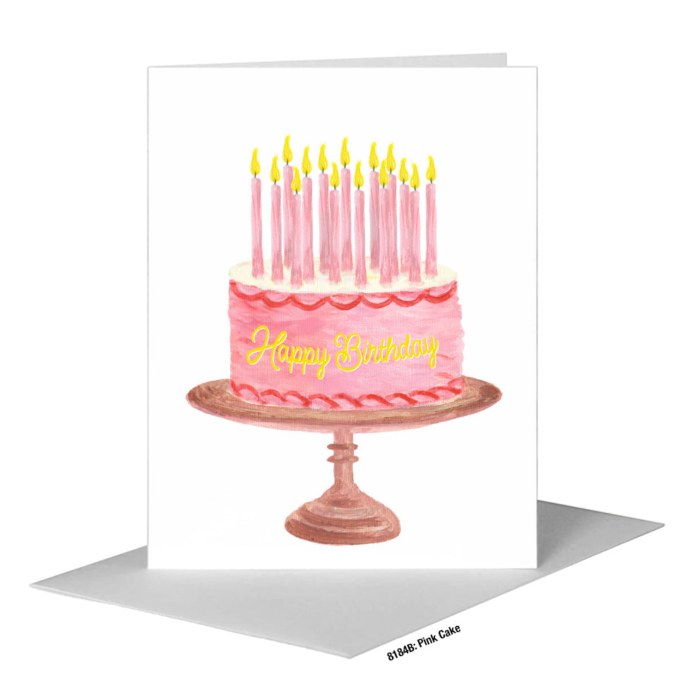Pink Cake, Greeting Card (#8184B)