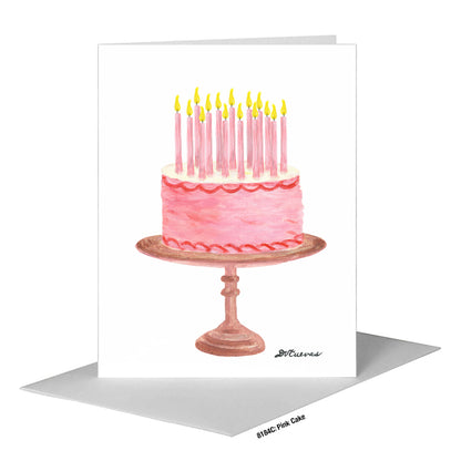Pink Cake, Greeting Card (#8184C)