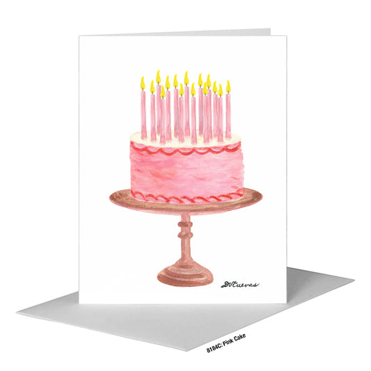 Pink Cake, Greeting Card (#8184C)