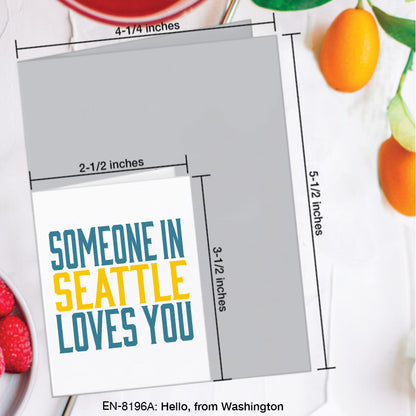 Hello, from Washington, Greeting Card (#8196A)