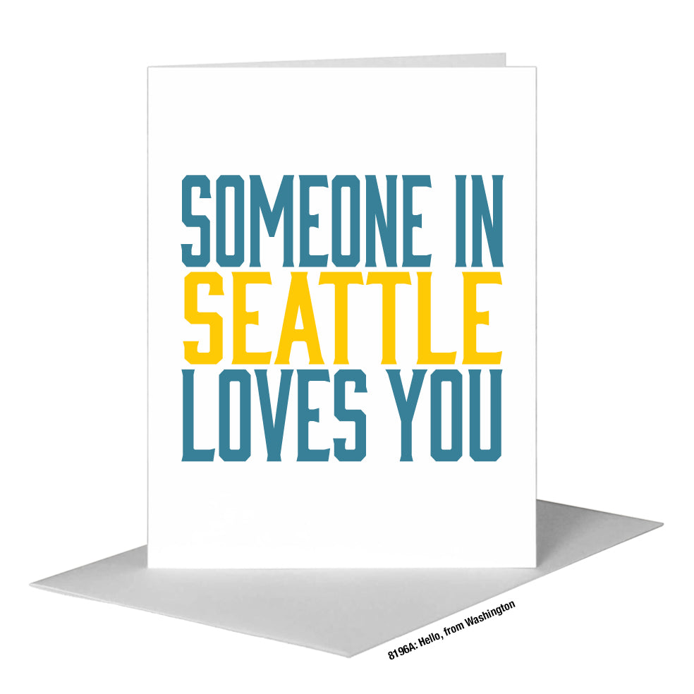 Hello, from Washington, Greeting Card (#8196A), A2 Card Front, www.printedcanvas.com