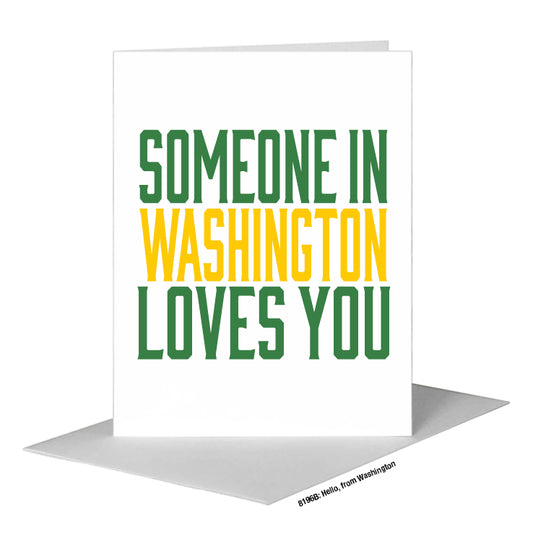 Hello, from Washington, Greeting Card (#8196B)