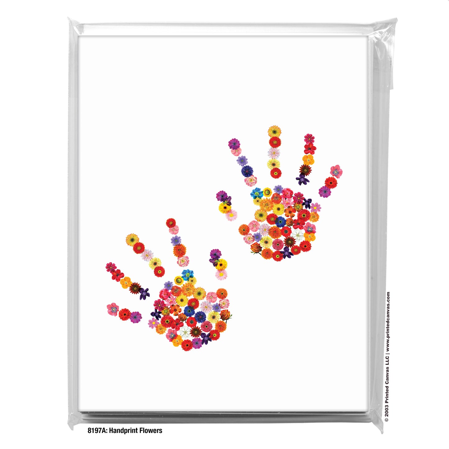 Handprint Flowers, Greeting Card (#8197A)