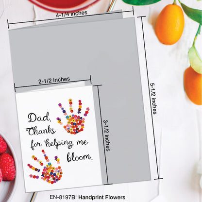 Handprint Flowers, Greeting Card (#8197B)
