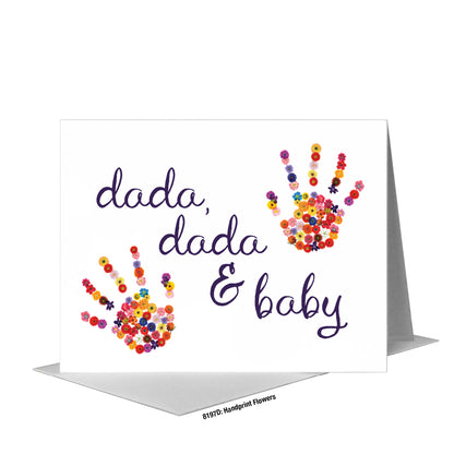 Handprint Flowers, Greeting Card (#8197D)