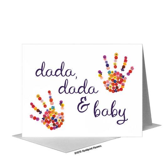 Handprint Flowers, Greeting Card (#8197D), A2 Card Front, www.printedcanvas.com