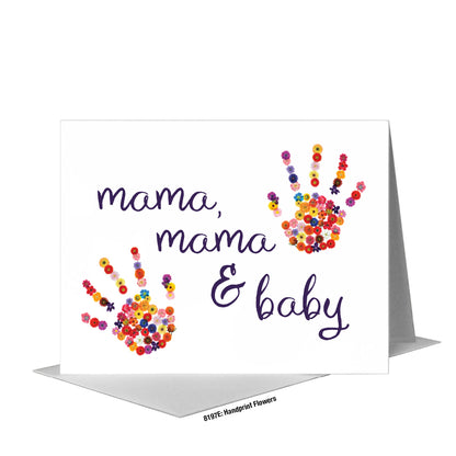 Handprint Flowers, Greeting Card (#8197E)