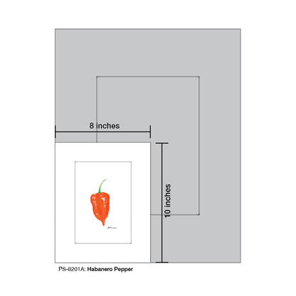 Habanero Pepper, Print (#8201A)