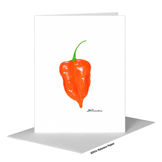 Habanero Pepper, Greeting Card (#8201A)