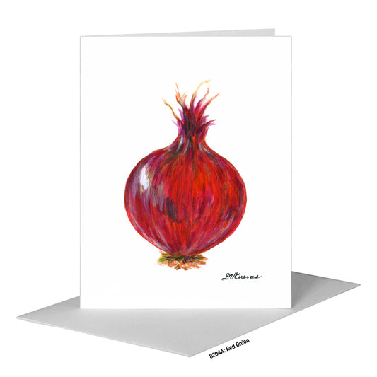 Red Onion, Greeting Card (#8204A)