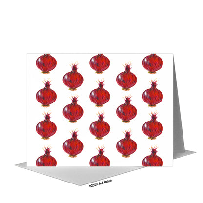Red Onion, Greeting Card (#8204B), A2 Card Front, www.printedcanvas.com