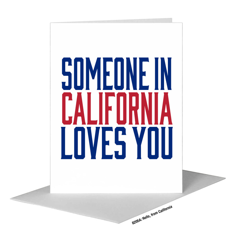 Hello, from California, Greeting Card (#8205A)
