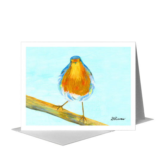 American Robin, Greeting Card (#8210A) A2 Card Front, www.printedcanvas.com
