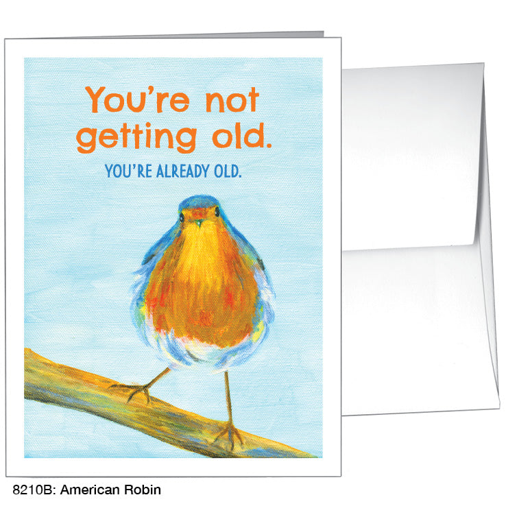 American Robin, Greeting Card (8210B), A2 Card Front, www.printedcanvas.com
