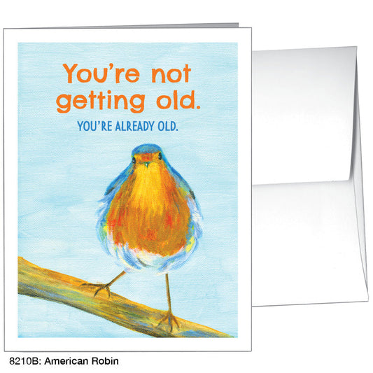 American Robin, Greeting Card (8210B), A2 Card Front, www.printedcanvas.com