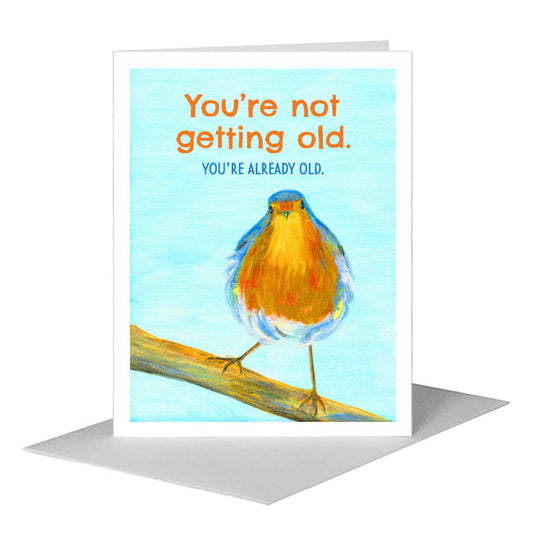 American Robin, Greeting Card (#8210B) A2 Card Front, www.printedcanvas.com